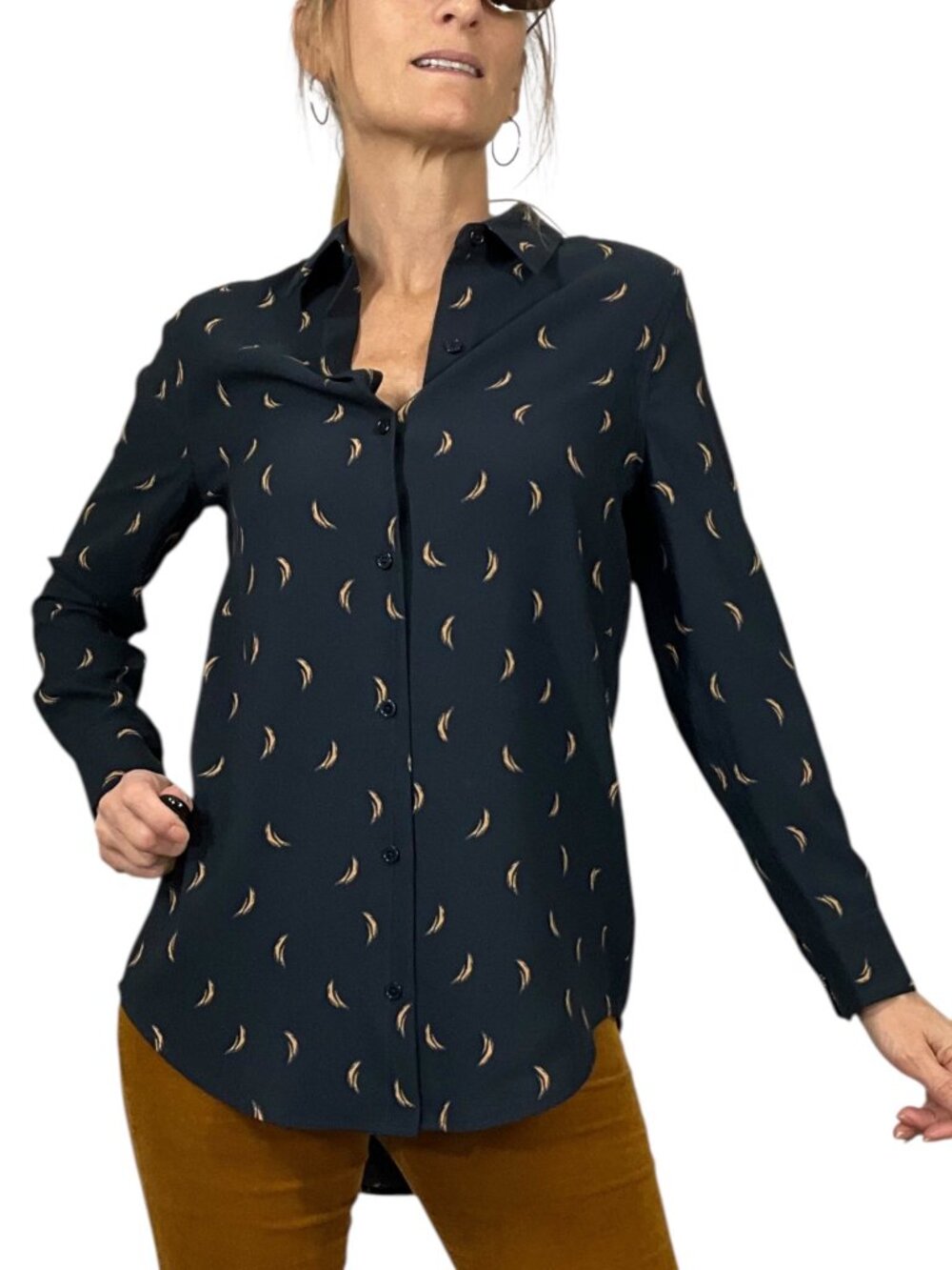 Equipment Femme Button Front Shirt Blouse XS Long Sleeve - Picture 2 of 16